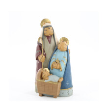 Resin Christmas Nativity Statue Figurine Holy-Kitten Family
