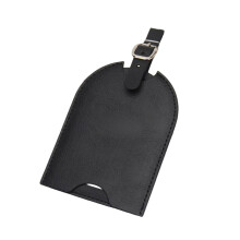Sturdy PU Travel Luggage Labels Featuring Concealed-Black