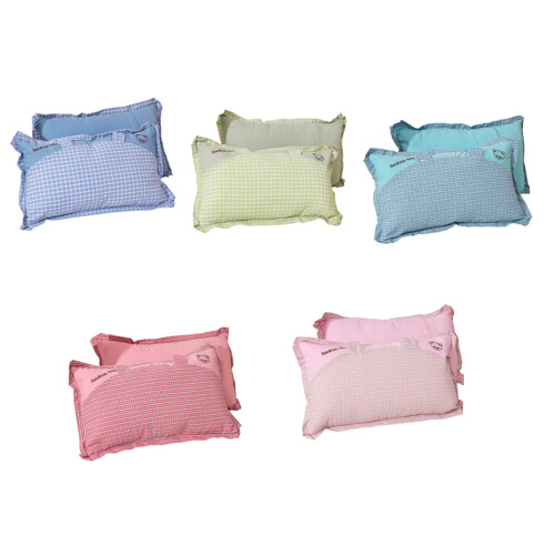 Housse d'oreiller en coton pour enfants, 2 pièces,-Vert 1