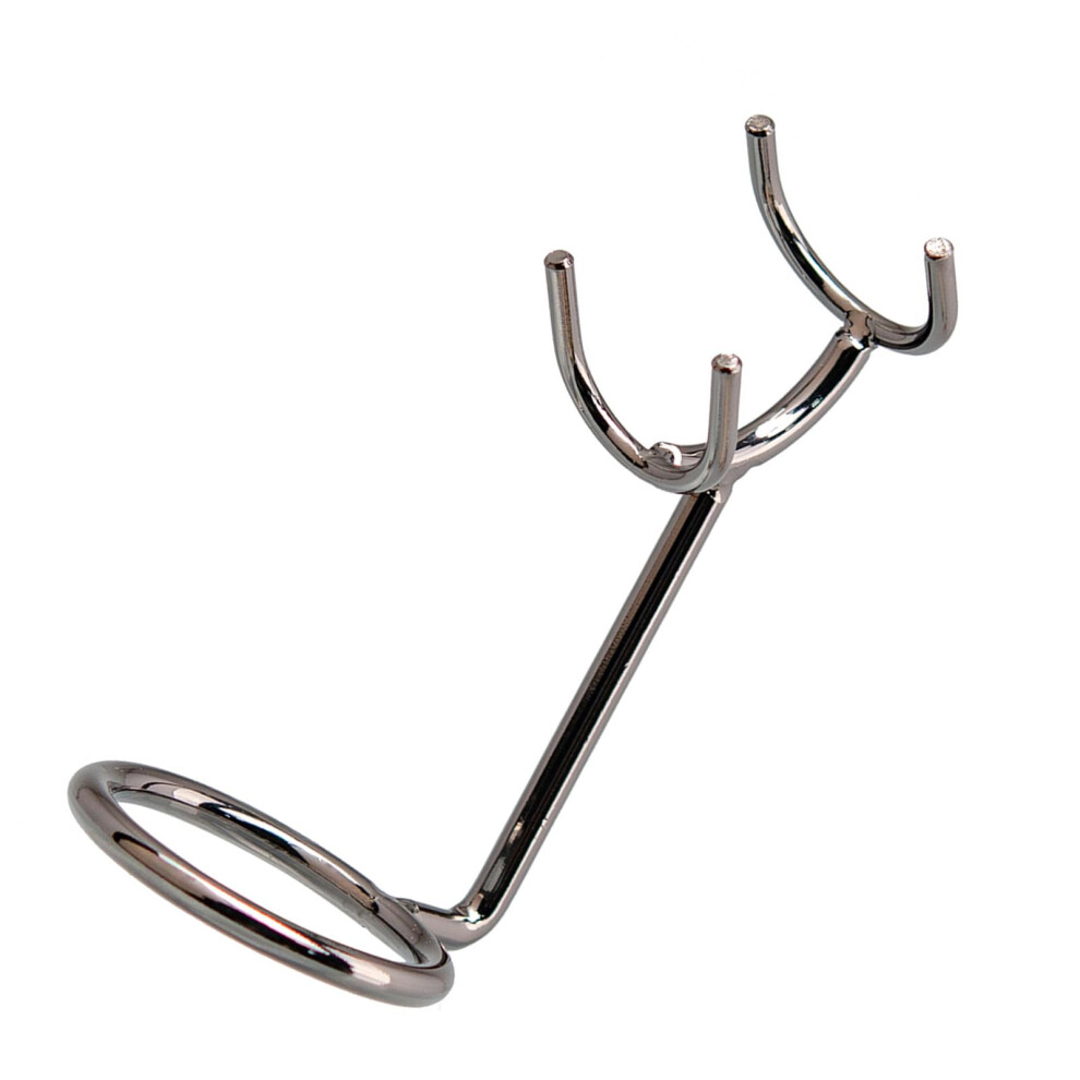 Curved Razor and Brush Stand Shaving Brush Holder Metal Coating Classic Manual Shaving Stand