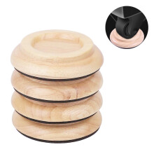 Elegant Furniture Defenders, Solid Wood Caster Cups, Non-Slip Felt Pads, Skid Resistance, Protects Floor, Strong Support For Heavy Furniture, Sound In