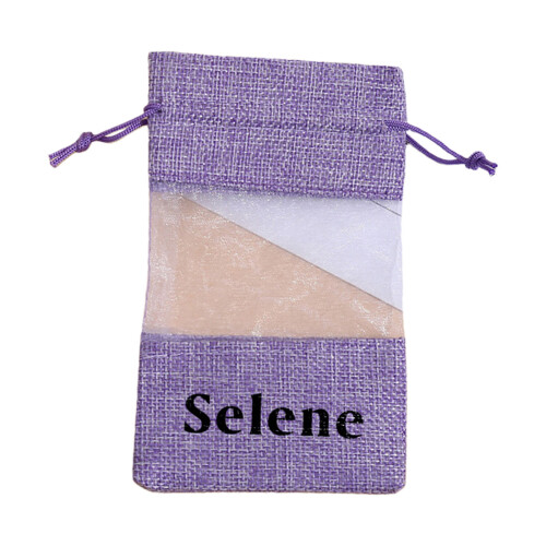 Travel Friendly Linen Storage Pouches Drawstring Closure-Purple