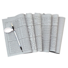 8 Pieces Chinese Calligraphy Brush Set with Water Writing Cloth for Beginners