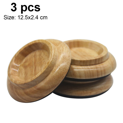 Shock-Proof Castor Cups, Premium Quality Anti-Corrosion Solid Wood Supports 1