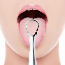 Tongue Cleaner, Reusable Metal Tongue Scraper with Smooth Edge for Gentle Cleaning, Confidence Improvement and Improved Oral Hygiene, Easy to Clean, S