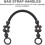 Replacement Bag Handles, U Shape Plastic Design For Stylish DIY Accessories, Black 7