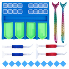 Acessórios para pintura com diamantes 5D, kit de ferramentas para strass com glitter, plástico de alta qualidade que aprimora sua experiência de