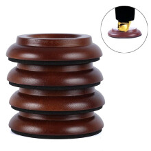 Non-Slip Felt Mats Shock-Proof Floor Protectors, Solid Wood Castor Cups