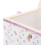 Large Capacity Fabric Sewing Basket  Secure Button Closure  Removable Tray  Portable Handle, Purple 3