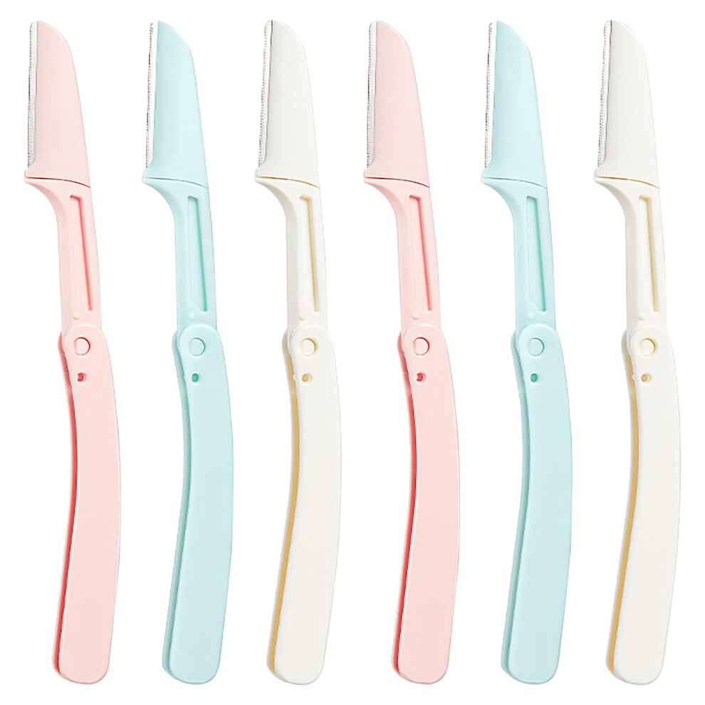 Pack of 6 Eyebrow Razors, Foldable Safety Face Razor, MultiPurpose Shaper