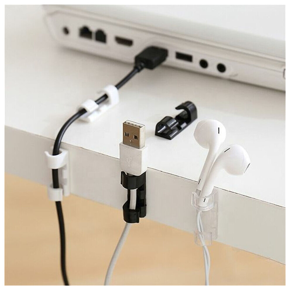 Cable Organizer, Self-Adhesive Cable Clips For Multipurpose Wire Management, Strong Adhesive, Compatible With Power Cords, Charging Cables, And More, 9128293325929