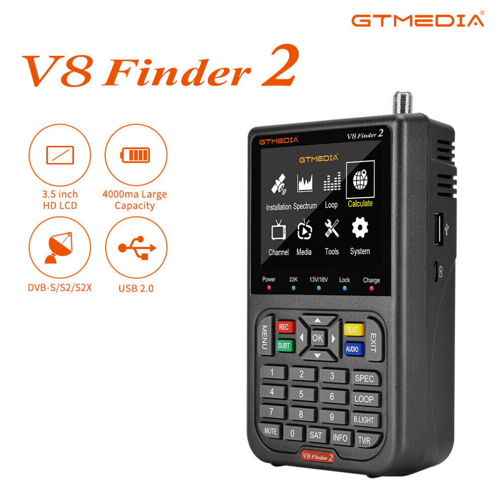 Digital Satellite Signal Meter For Precise Alignment, Portable Mini Sat Finder With Lnb To Rec Connector And Db Level Control, Handheld Satellite 9128293326131