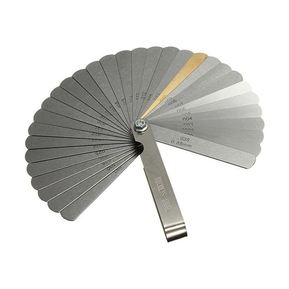 Professional Steel Feeler Gauge, Dual Marked Metric And Imperial Measuring Tool, Precision Crafted For Accurate Results, Foldable Design Ensures Easy 9405630355468