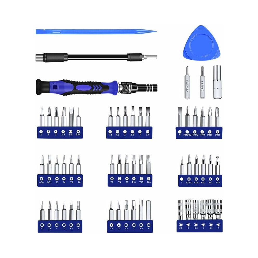 Hard Aluminum Non-Slip Silicone Magnetic Precision Screwdriver Kit, Professional Repair Tools With Flexible Shaft Extension For Hard-To-Reach Areas, 9128293326735
