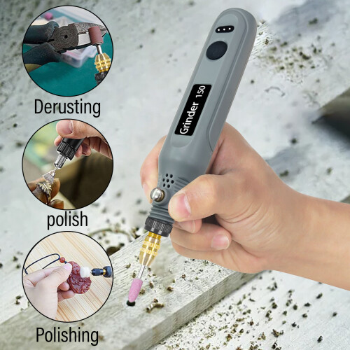 Mini Cordless Rotary Tool, 5-Speed Grinder Kit with Advanced Variable Speed Control and Ergonomic Design for Precision Crafting, Compact Electric 1