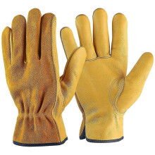 Gants de travail avec isolation thermique, doublure Thinsulate pour temps froid, résistance à l'abrasion et à la perforation, conception du pouce