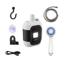 Outdoor Camp Shower Rechargeable Hiking Shower With LED Light 2200mAh Battery Portable Outdoor Shower Garden Beach