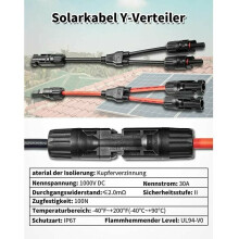 Conectori solari ramificație Y pentru conexiune paralelă, conector paralel cu miez de cupru cositorit și design impermeabil IP67, conector solar Y