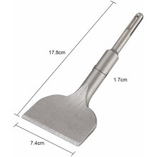 Innovativ flisskrapemeisel, forbedret 180 mm x 75 mm SDS Plus-skaftmeisel for effektiv fjerning av rust og sveisesprut