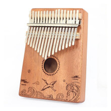 Portable musical instrument with 17 keys, thumb piano, kalimba.