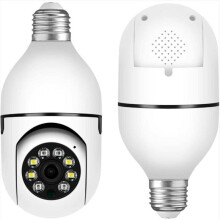 1080P HD Wireless Home Security Camera, Easy Installation Light Bulb Camera with Two-way Audio