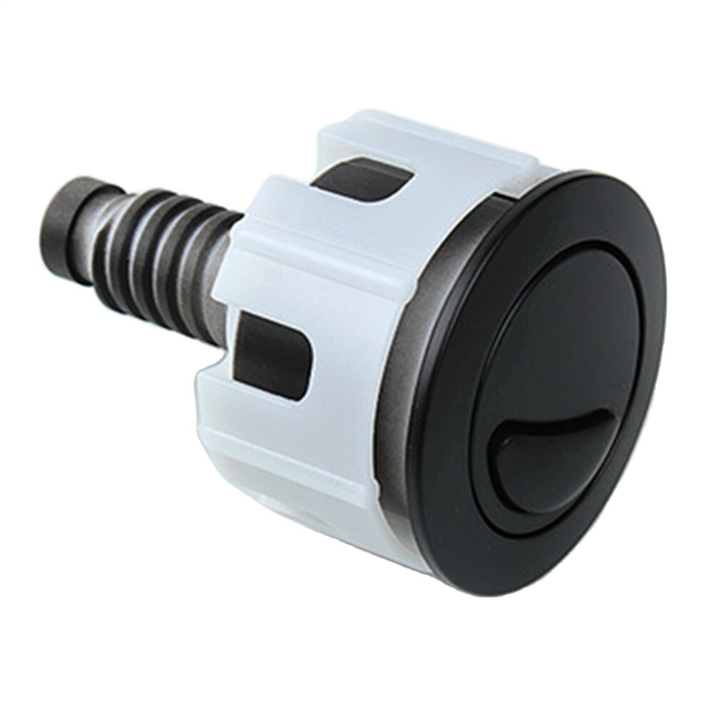 Toilet Flush Button Replacement For Cistern Round Black Push Button With Rods Water Tank 9365049842594
