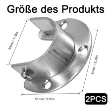 Rostfreie Metallhalterung für funktionale U-förmige Kleiderstangenhalterungen, robuste U-förmige Kleiderstangenhalterung mit