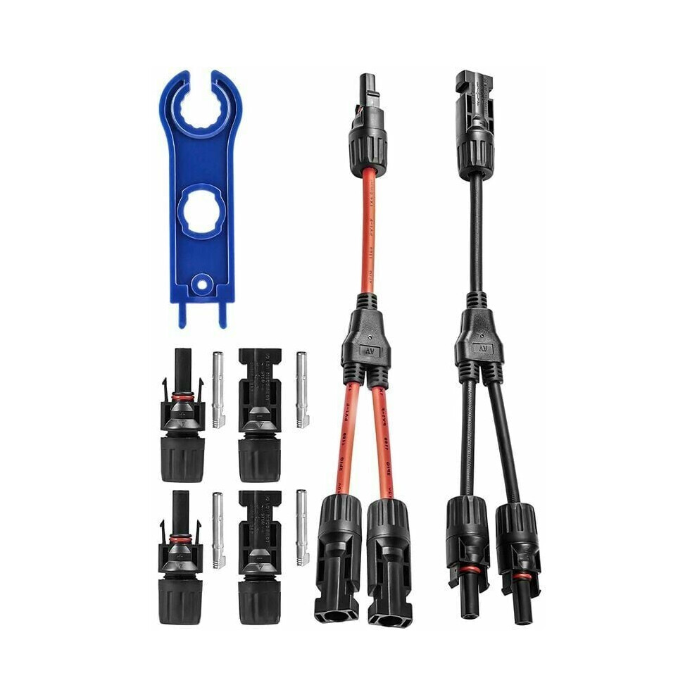 Plug And Play Solar Connectors, Y Branch Parallel Adapter For Pv Systems, Quick Connect Solar Panel Splitter With Ip67 Rating, Tinned Copper 9009791506495