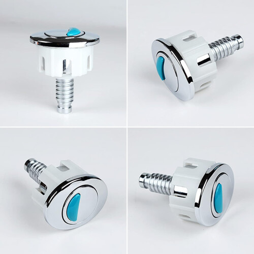 Toilet Flush Button Oval Shape Double Push Button Cistern Flush Replacement Compatible with Standard Toilets 1