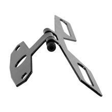 Motorbike License Plate Bracket Universal Motorcycle Plate Frame Taillight Compatible Folding Design Light Mount