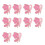 Broche de ruban en alliage rose, broches papillon, épingles à 1