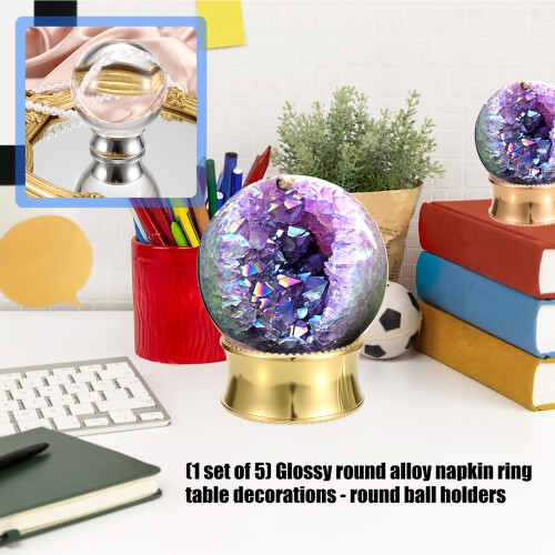 Ensemble de décorations de table en forme de sphère en-Or Rose 2