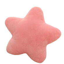 Coussin décoratif en forme d'étoile, oreiller en peluche-Rose
