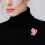 Broche de ruban en alliage rose, broches papillon, épingles à 5