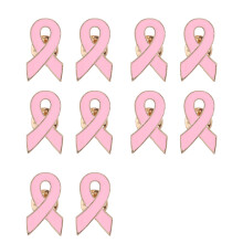 Broche de sensibilisation au Cancer, 10 pièces, ruban en alliage