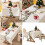 Nappe en lin et Polyester réutilisable, motifs de-140*180cm 2