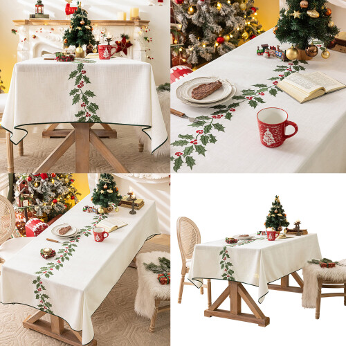Nappe en lin et Polyester réutilisable, motifs de-140*180cm 1