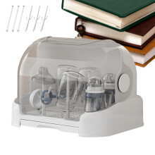 Baby Bottle Organizer Large Shelf Reusable Bottle Dryer For Kitchen Home Kindergarten White SpaceSaving Nursery Pantry