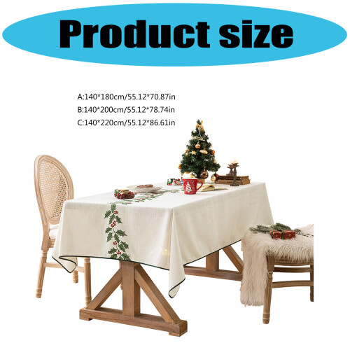 Nappe en lin et Polyester réutilisable, motifs de-140*180cm 2