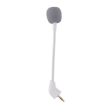 Microfone de substituição flexível para jogos, com captura de som omnidirecional, haste giratória de 360 graus e fixação estável, compatível