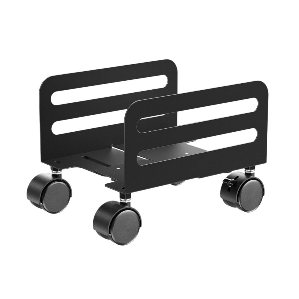 Adjustable Steel Cpu Cart On Wheels With Lockable Casters Underdesk Mobile Computer Tower For Home Office 9347817143300
