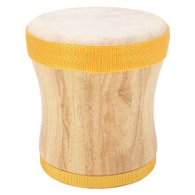 Kompaktes gelbes Percussion-Handtrommel-Set mit Schafsfelloberseite & Gürtel