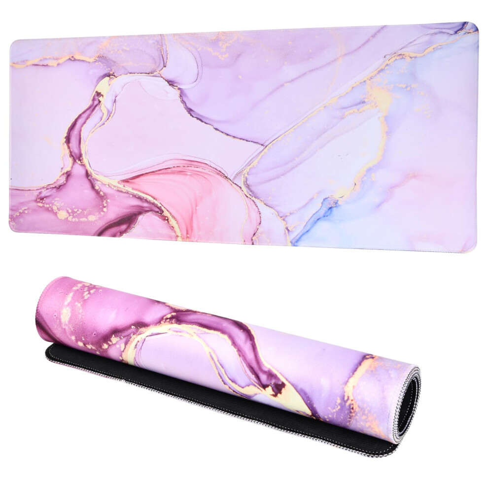 900 X 400 Mm Gaming Mouse Mat, Nonslip Rubber Base, Stitched Edges (Pink) Pink 9412369015235
