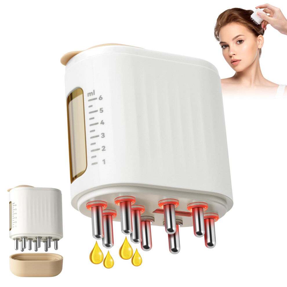 2in1 Hair Oil Applicator and Scalp Massage Brush Electric Head Massage Brush Hair Massage Brush Hair Oil Applicator Bottle for Hair Treatment