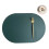 PU Leather Placemat Set with Coasters For Dining-green rice 1