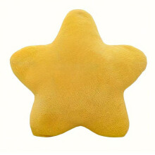 Oreiller étoile en peluche douce pour la décoration du-Jaune