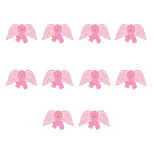 Broche de sensibilisation au Cancer, 10 pièces, en alliage rose,