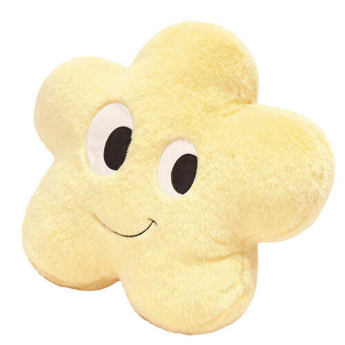 Decorative Star Cushion Soft Plushes Pillow for Dorm-Yellow