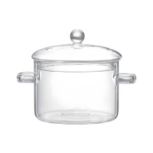 Practical Borosilicate Glass Cooking Pot Large Capacity-1900ml
