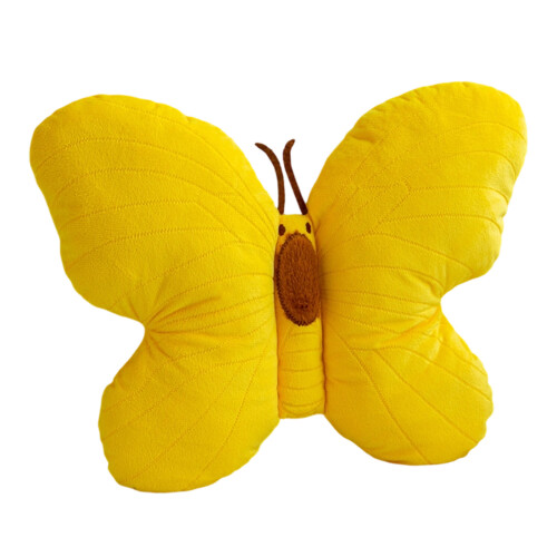 Decorative Butterfly Pillow Soft Plushes Cushion for- Yellow